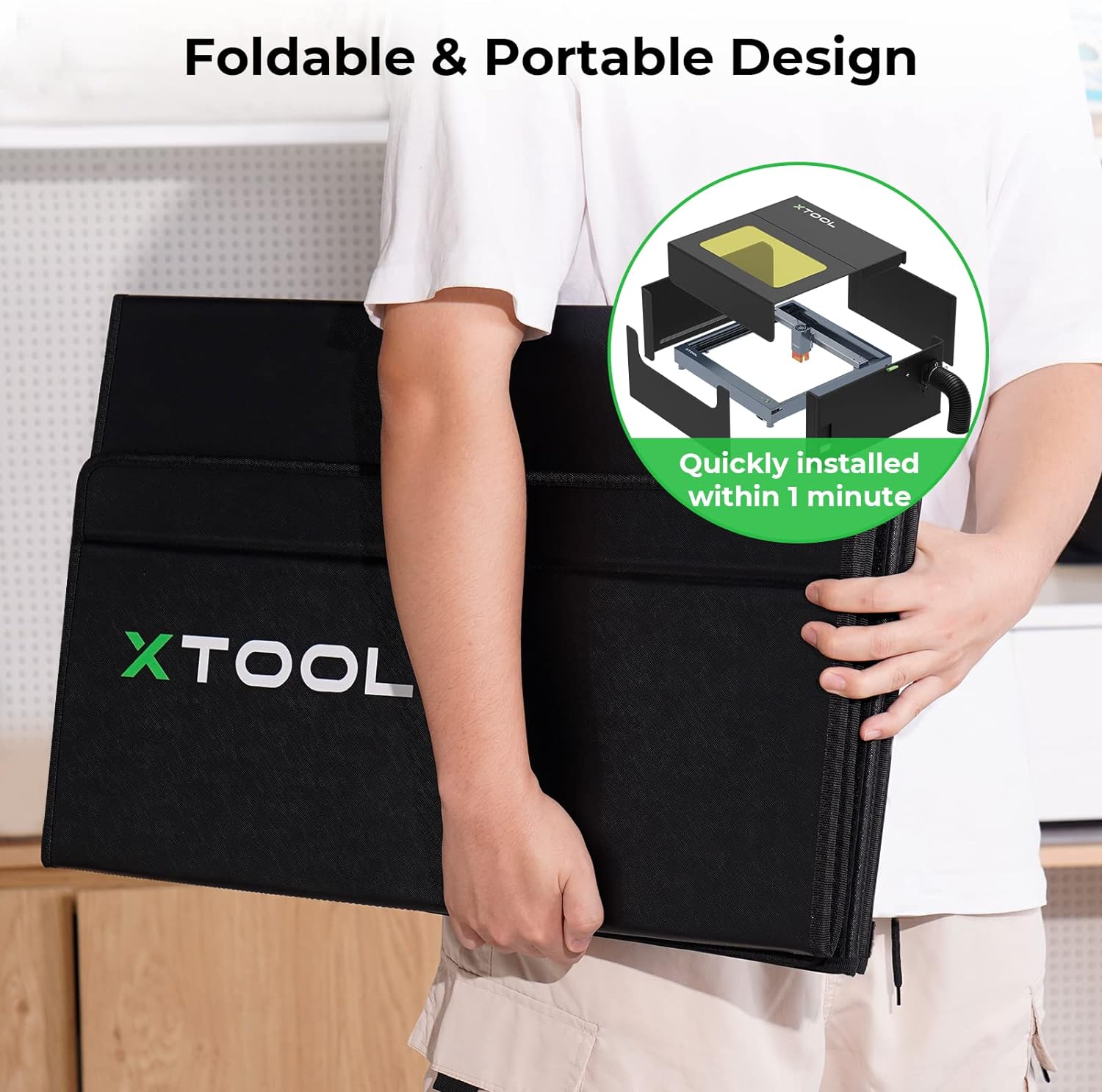 xTool Enclosure Portable Foldable Cover for Laser Engraver