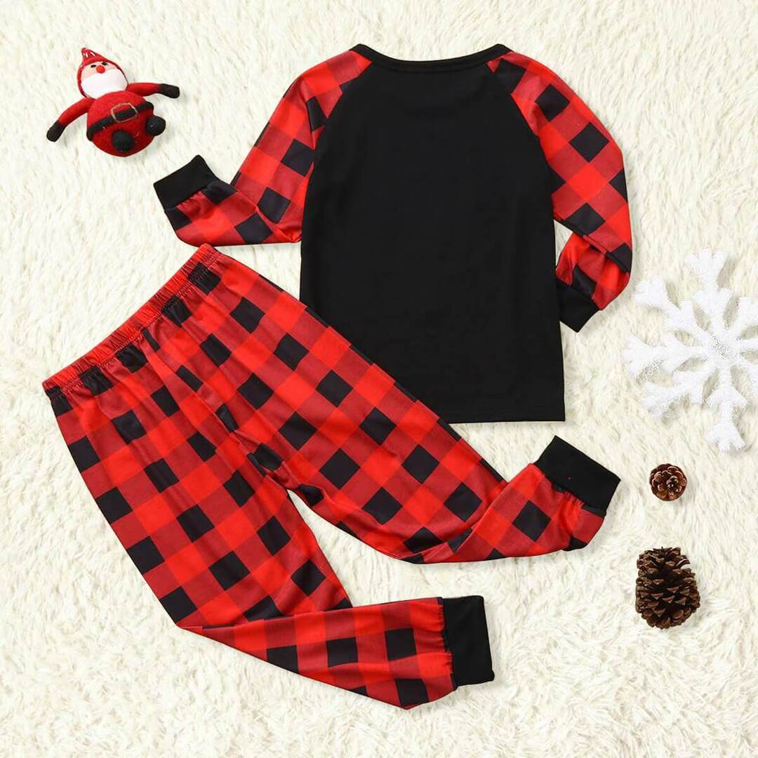 Merry Christmas 2021 Red Plaid Family Matching Pajamas Sets