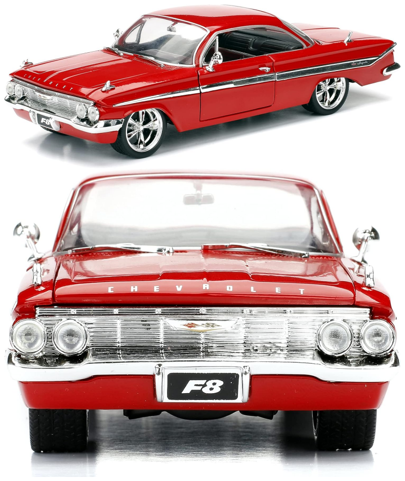 [Last day flash sale💥45% OFF] 1:24 Diecast Car - Dom's 1961 Chevy Impala Vehicle