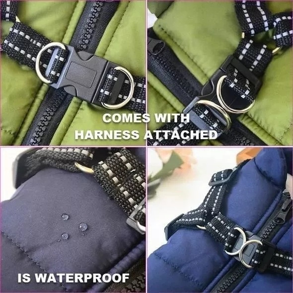 Waterproof Winter Jacket with Built-in Harness