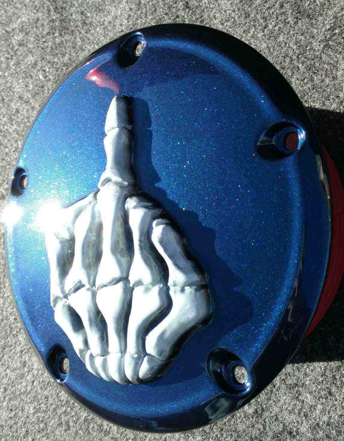 Middle Finger On A Harley-davidson Derby And Points Cover