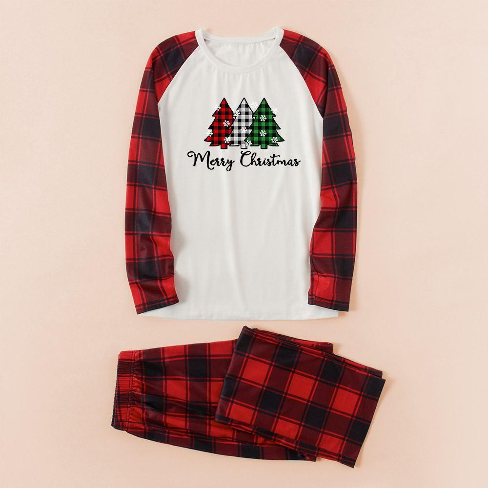 Christmas Tree Family Matching Pajamas Set(White)