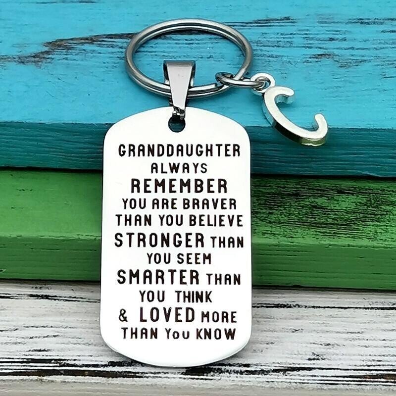 🌹  LAST DAY 70% OFF⇝ 💓 To My Grandson Granddaughter  Gift Lettering Keychain