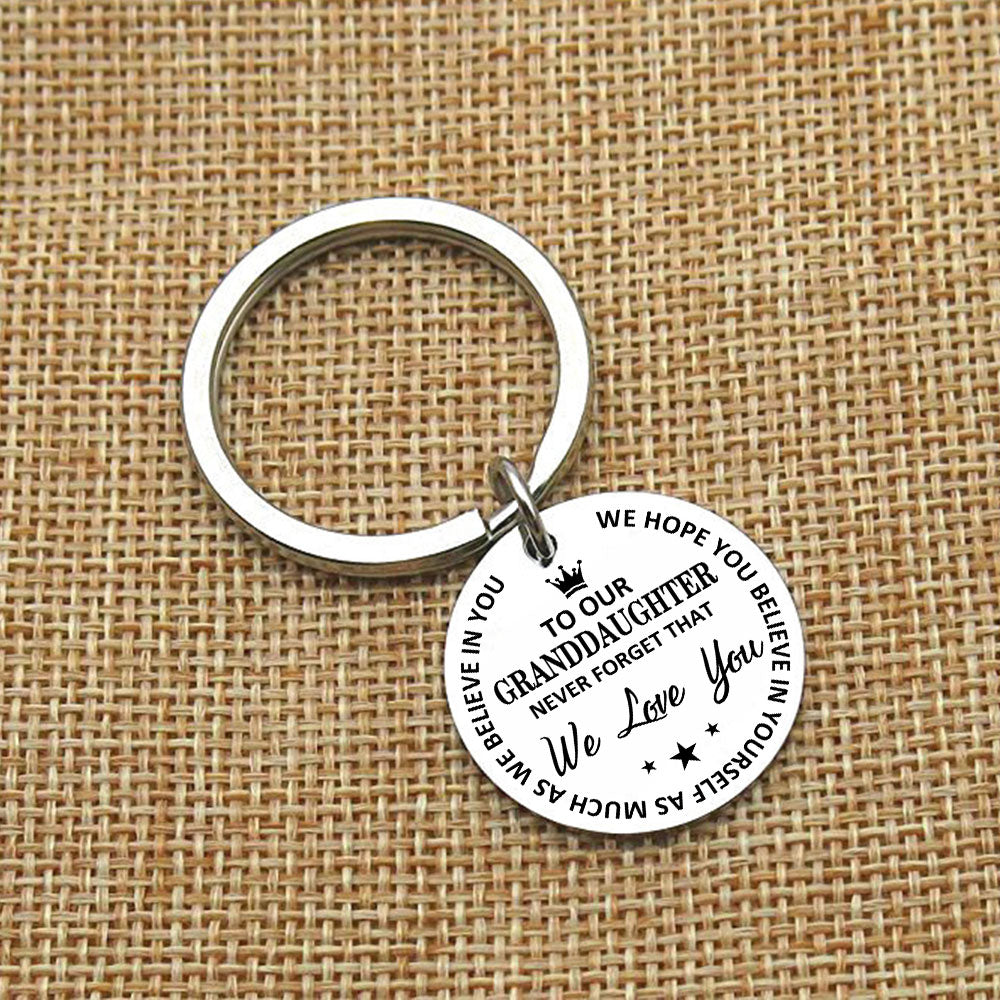 To Our Granddaughter Believe In Yourself Keychain