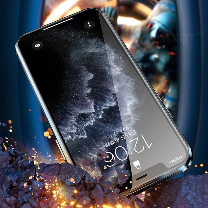 Magnetic Tempered Glass Double-sided Phone Case For Samsung S22 S21 S20