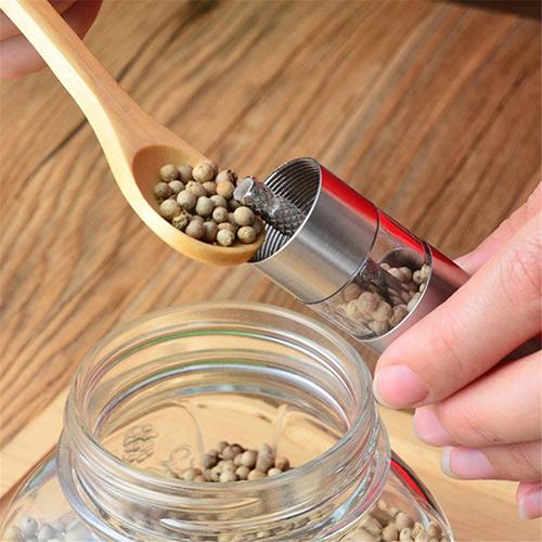 Thumb push one-handed pepper grinder