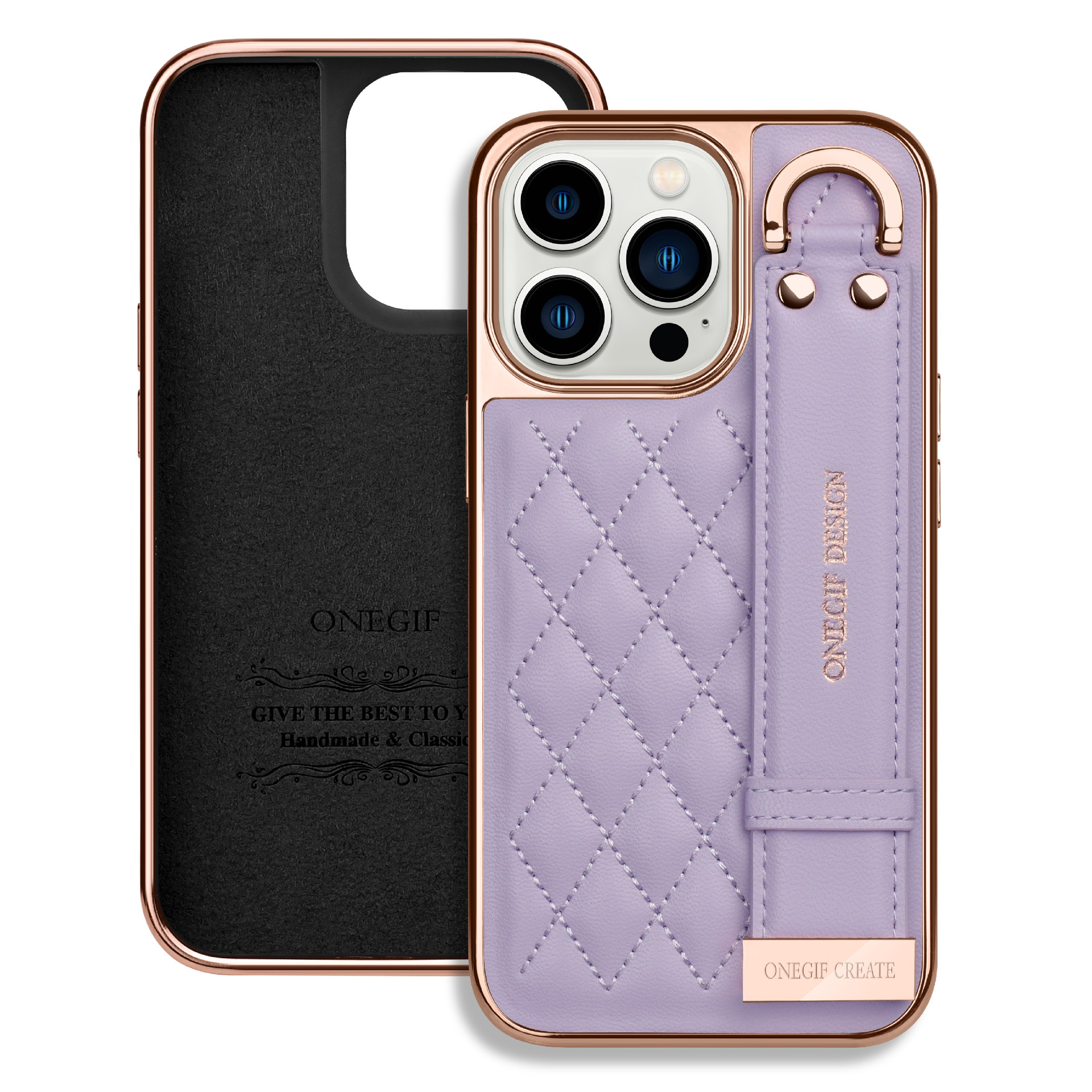 Electroplated Wristband Leather Case Cover For iPhone