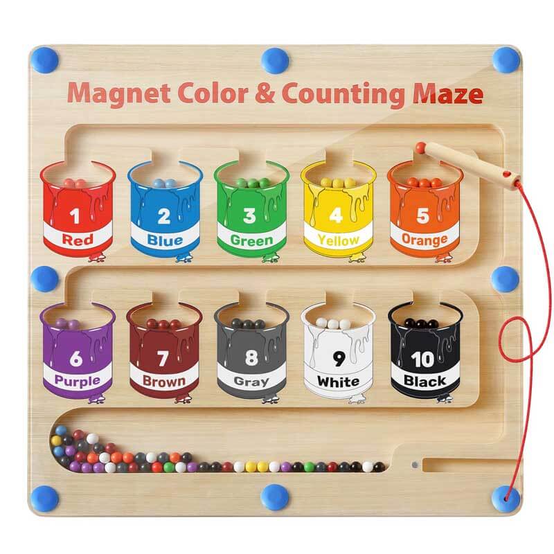 👶Magnetic Color and Number Maze