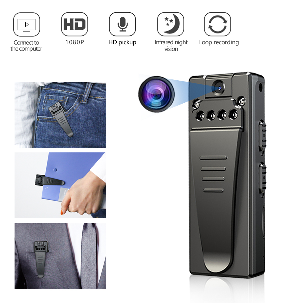 Mini 1080P Wireless Portable HD Wearable Video Camera With Motion Detection And Night Vision (With 32G Card)