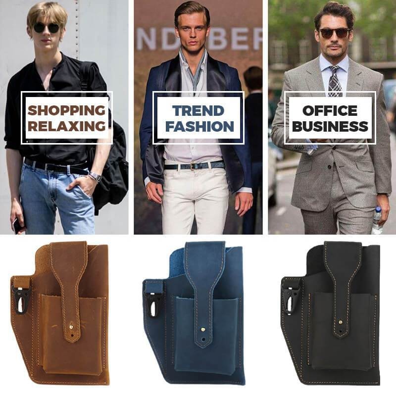 Genuine leather waist bag