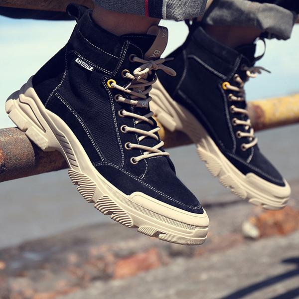 Chicinskates Men's Chic High Top Lace-Up Short Boots