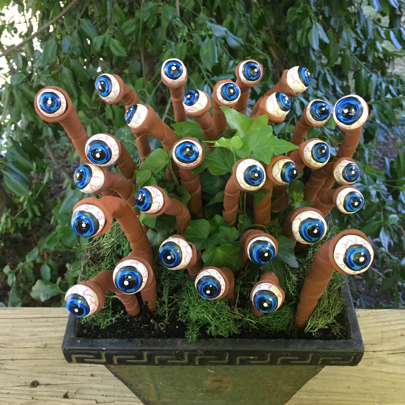 Halloween Eyeball Plant Markers