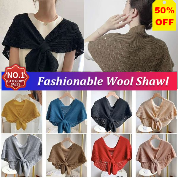 (🔥Early Christmas Sale- SAVE 50% OFF) Women's Scarf Knitted Wool Shawl Fashion Casual -BUY 3 GET 15% OFF & FREE SHIPPING