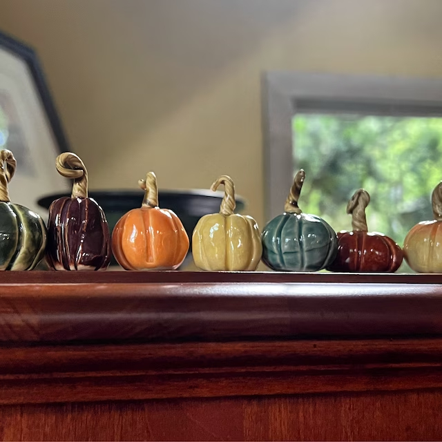 Hand Made Ceramic Mini Miniature Pumpkin