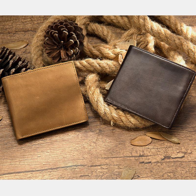 Large Capacity Genuine Leather Vintage Slim Wallet