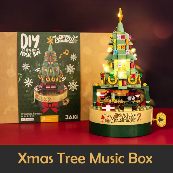 DIY Christmas Tree Brick Music Box