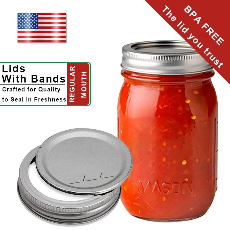 Canning Lids Mason Jar Lids and Bands | 12-Pieces per Pack - Fast Delivery Worldwide