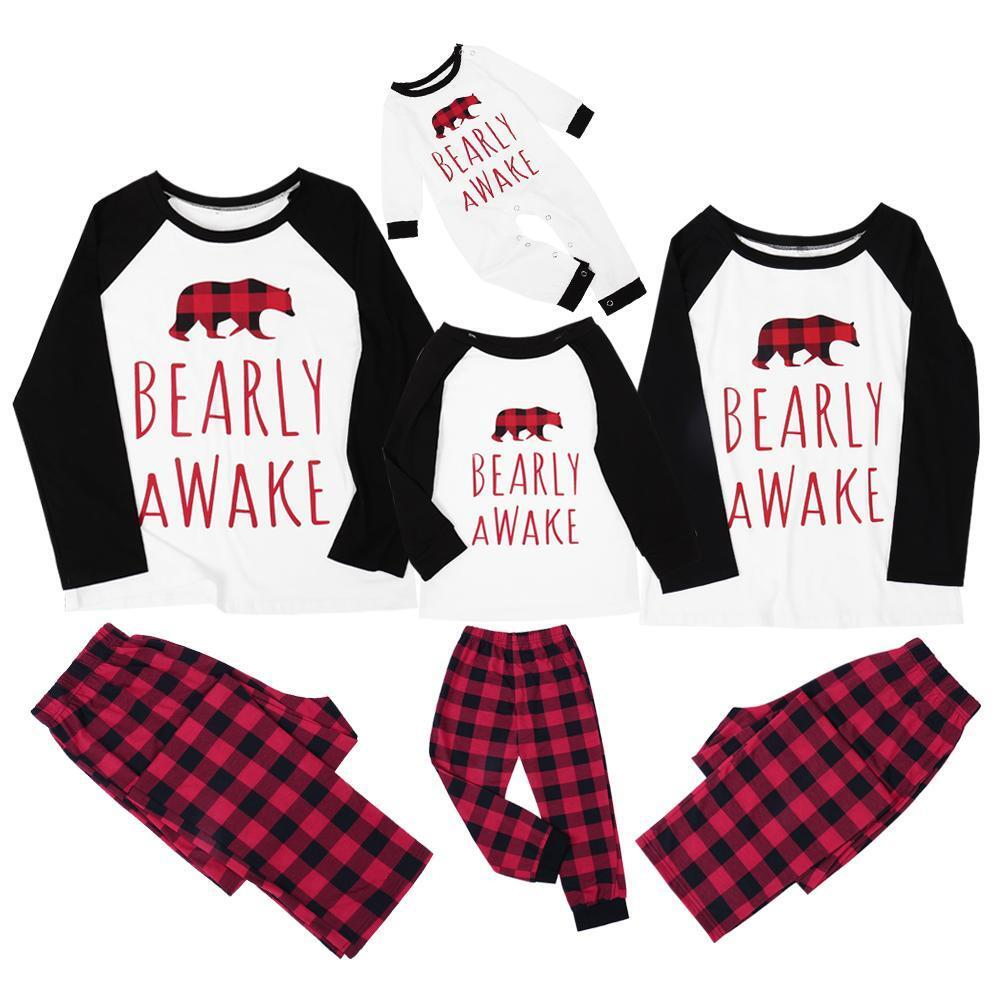 Bear Letter Family Matching Christmas Pajamas