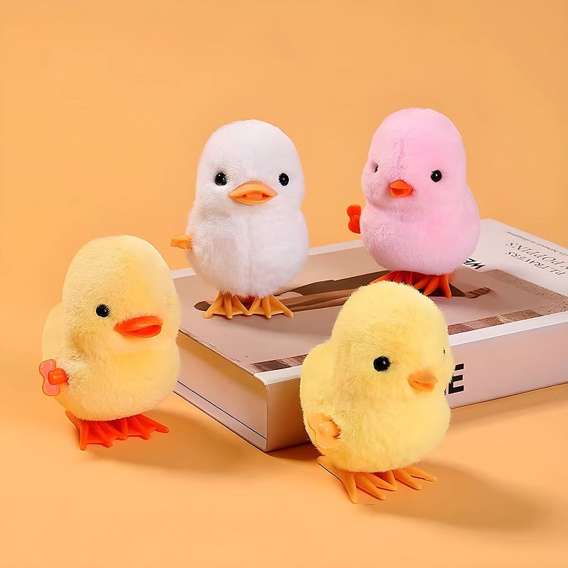 🐤Adorable Wind-Up Jumping Duck & Chick Toys