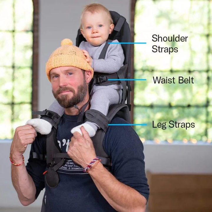 Foldable Baby Shoulder Carrier With Back Support For Maximum Comfort & Fun On The Go
