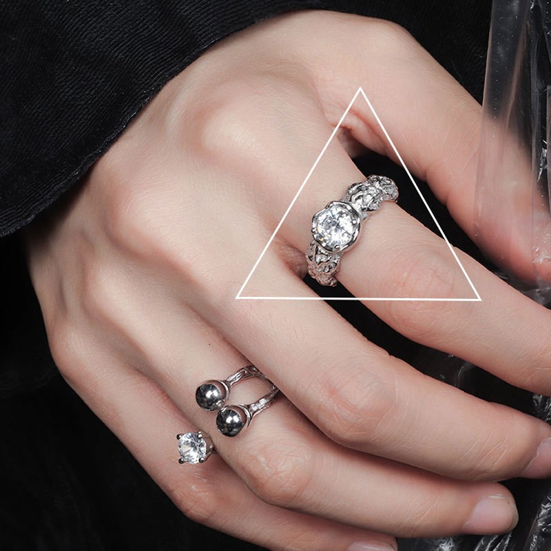 Diamond Set Irregular Ring