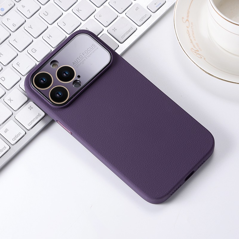 Large Window Lens Protection Leather All-Inclusive Cover for iPhone