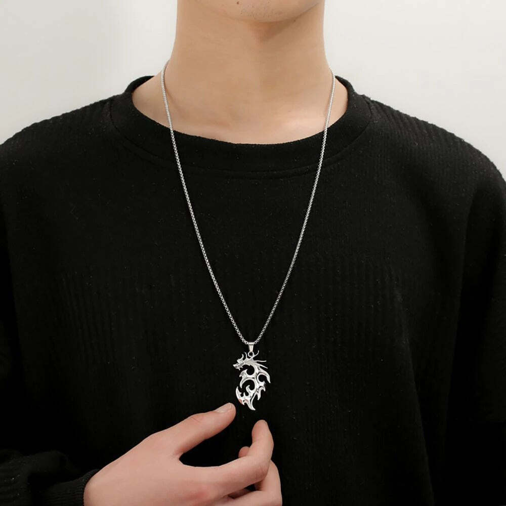 Luminous Flame Dragon Necklace