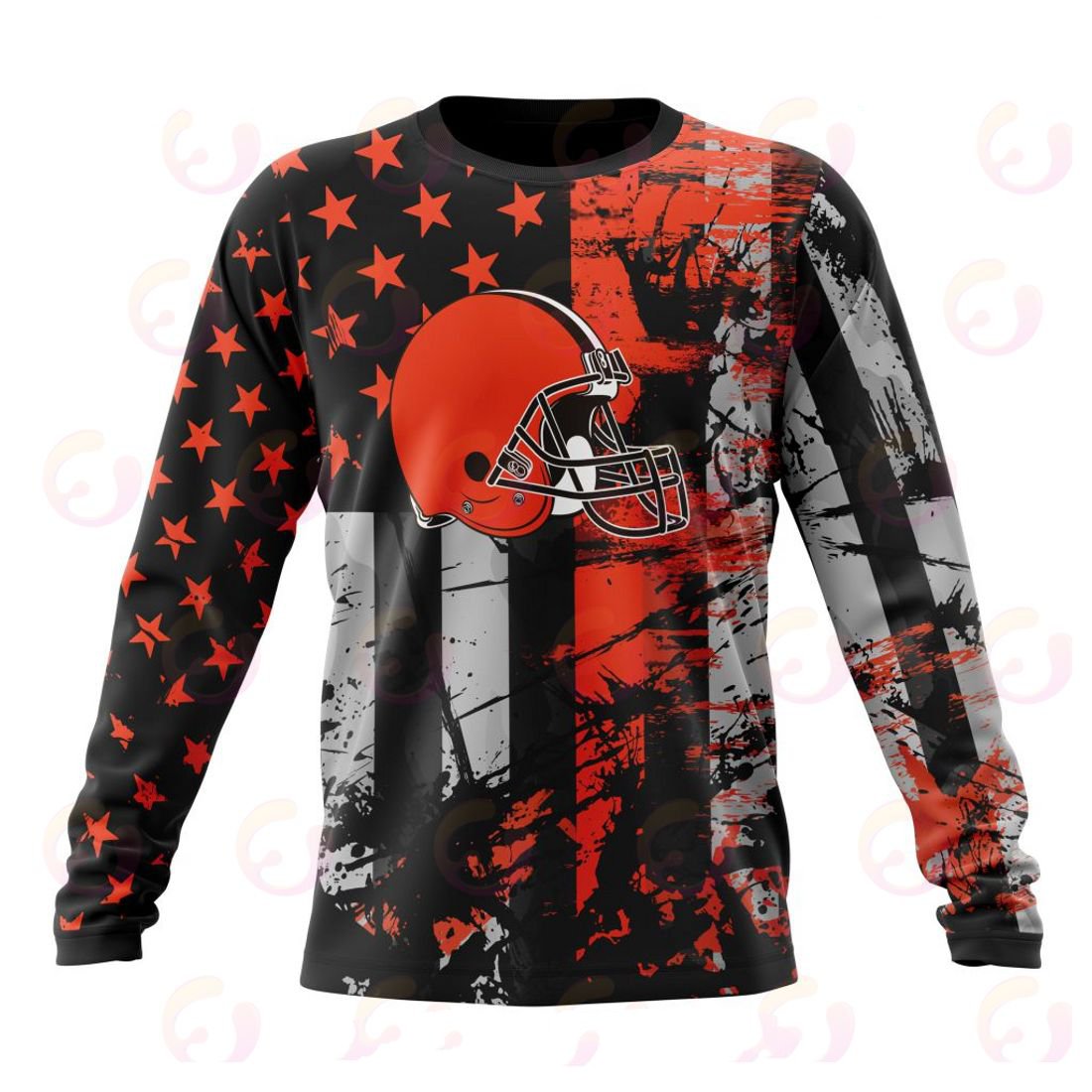 CLEVELAND BROWNS 3D HOODIE JERSEY FOR AMERICA