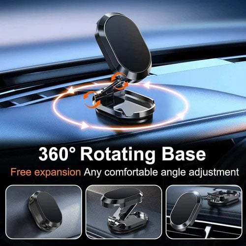 🔥Last Day Promotion 75% OFF – Alloy Folding Magnetic Car Phone Holder