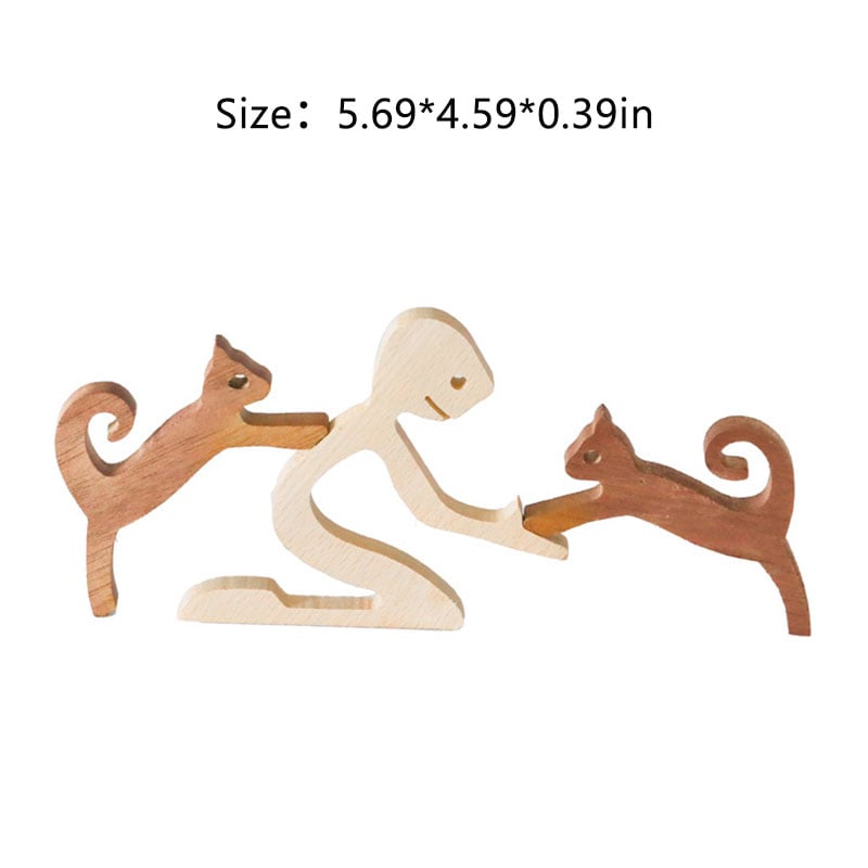 🎁HOT SALE 49%-The Love Between You And Your Fur-Friend - Gift For Pet Lovers - Wooden Pet Carvings