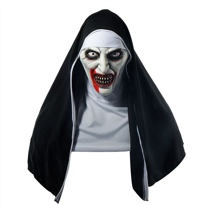 Nun Mask Halloween Horror Latex Headgear