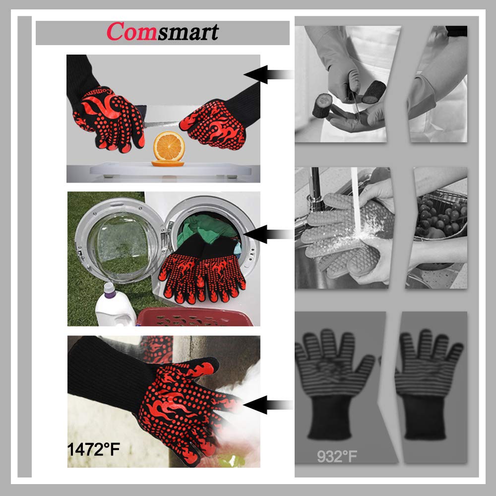 🔥BBQ Gloves Extreme Heat Resistant 932°F(500°C)