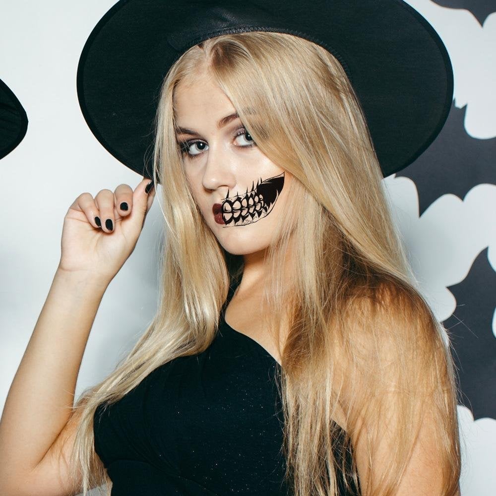 (🎃HALLOWEEN PRE SALE - 49% OFF) Halloween Prank Makeup Temporary Tattoo😈Realistic & Easy To Remove