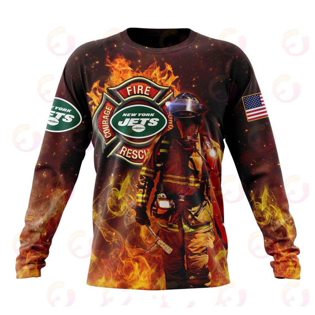 NEW YORK JETS HONOR FIREFIGHTERS – FIRST RESPONDERS 3D HOODIE