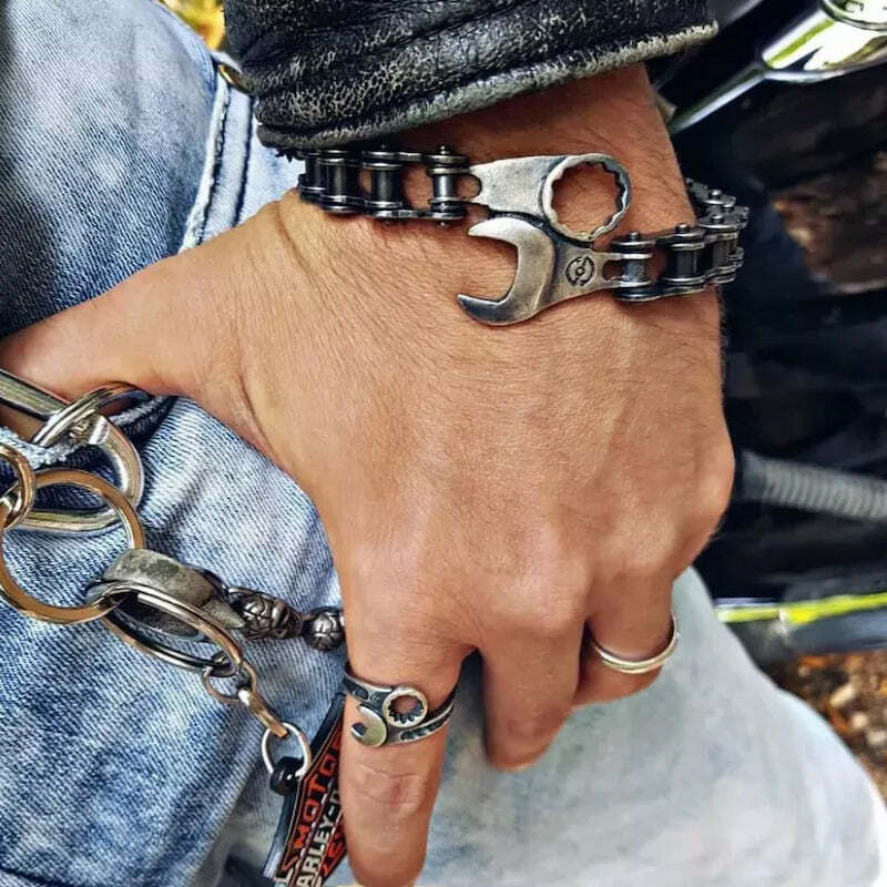 Fashion Rider Silver Wrench Bracelet