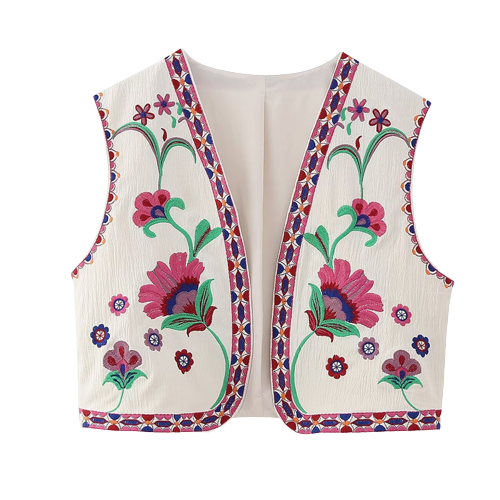 floral gilet