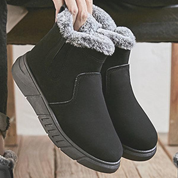 Chicinskates Men's Pull-On Fur Lined Snow Boots