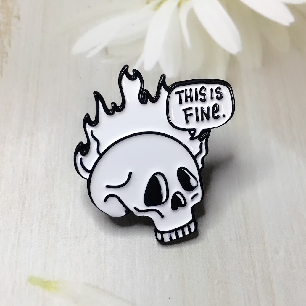 Funny Skull Ghost Pin