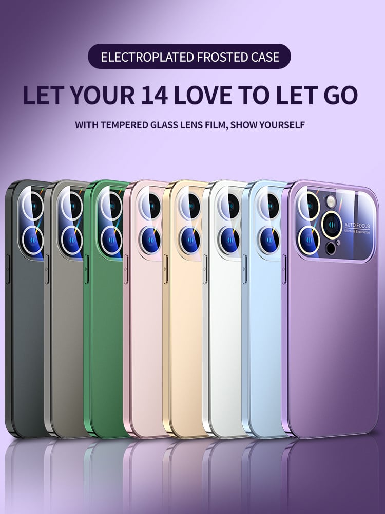 Electroplated large window phone case