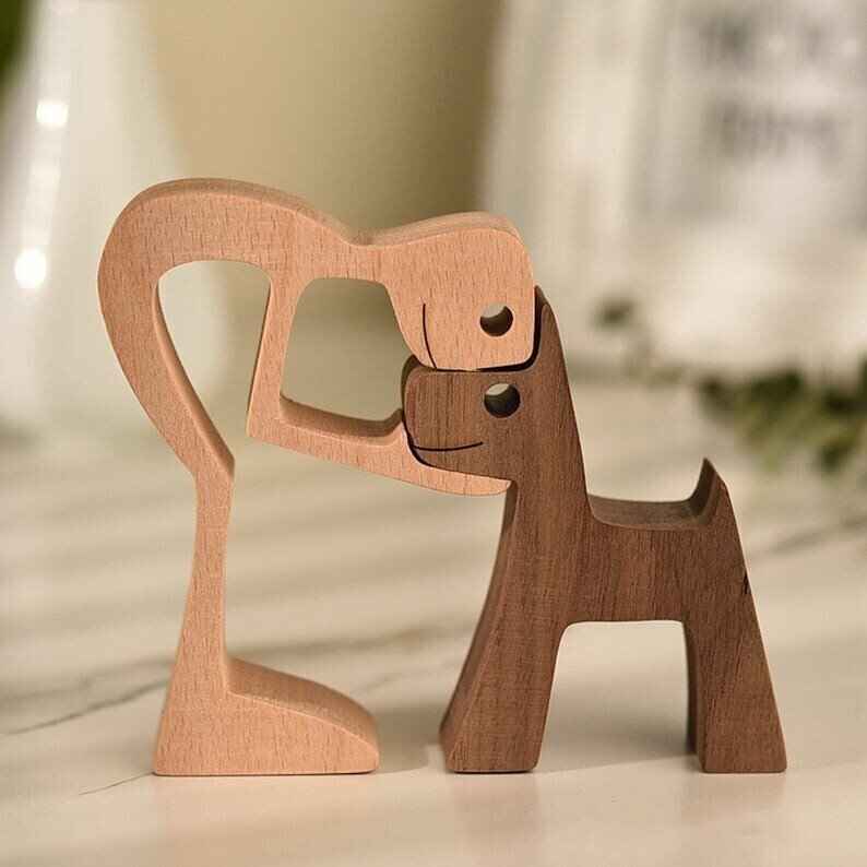 🐕😺Pet lover gifts |Wood sculpture |Table ornaments |Carved wood decor | Pet memorial | For puppies