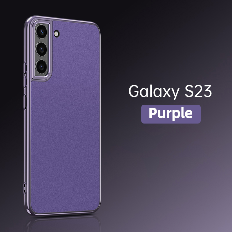 Electroplated Frame Frosted Back Panel Case Cover for Samsung