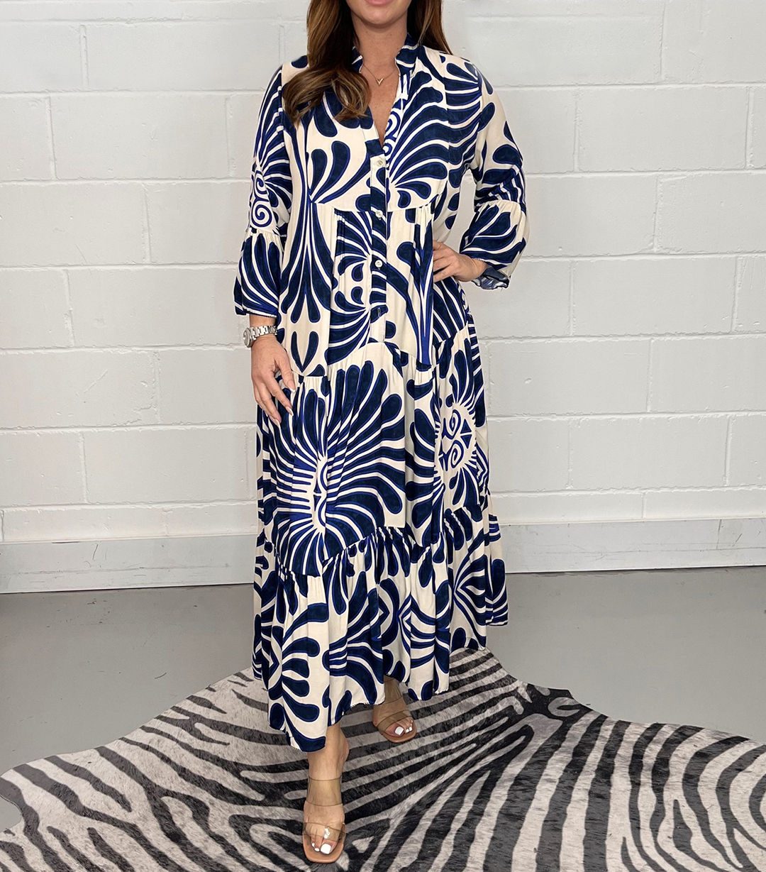 👗Printed Button Up Maxi Dress-Fits all sizes 🌞Summer Sale 50% OFF