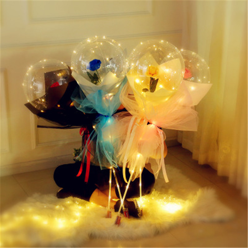 🔥Last Day Promotion - 50% OFF🔥 LED Luminous Balloon Flower Bouquet Flower In Balloon For Gift And Home Decoration - BUY 2 GET 1 FREE