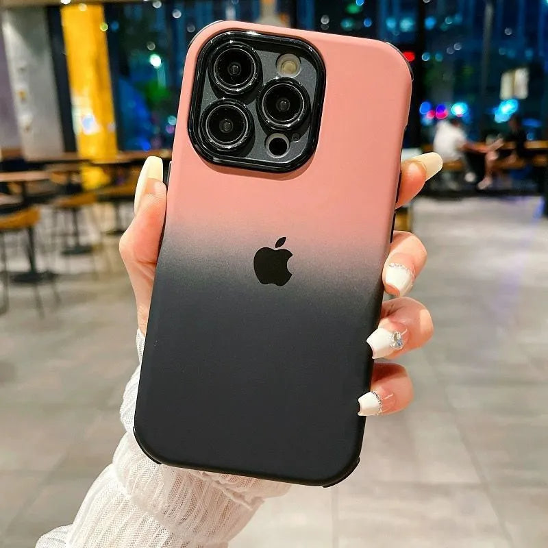 Gradient color four corner anti drop case for iPhone