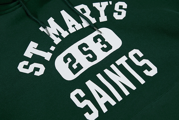 GREEN LETTERED HOODIE