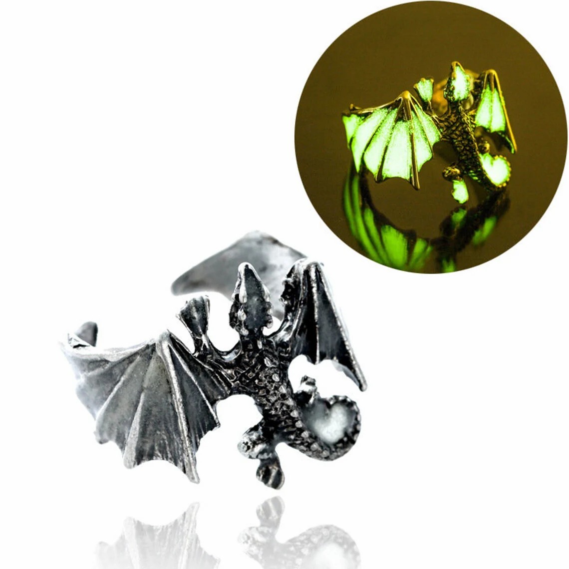 Dragon Ring | luminous dragon,  fantasy ring