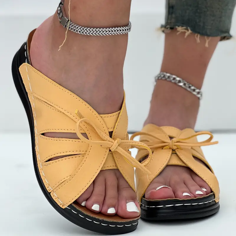 OMG!! 🔥Last Day 60% OFF-Sport Wedge Bowknot Sandal With High Arch Support-Buy 2 Free Shipping