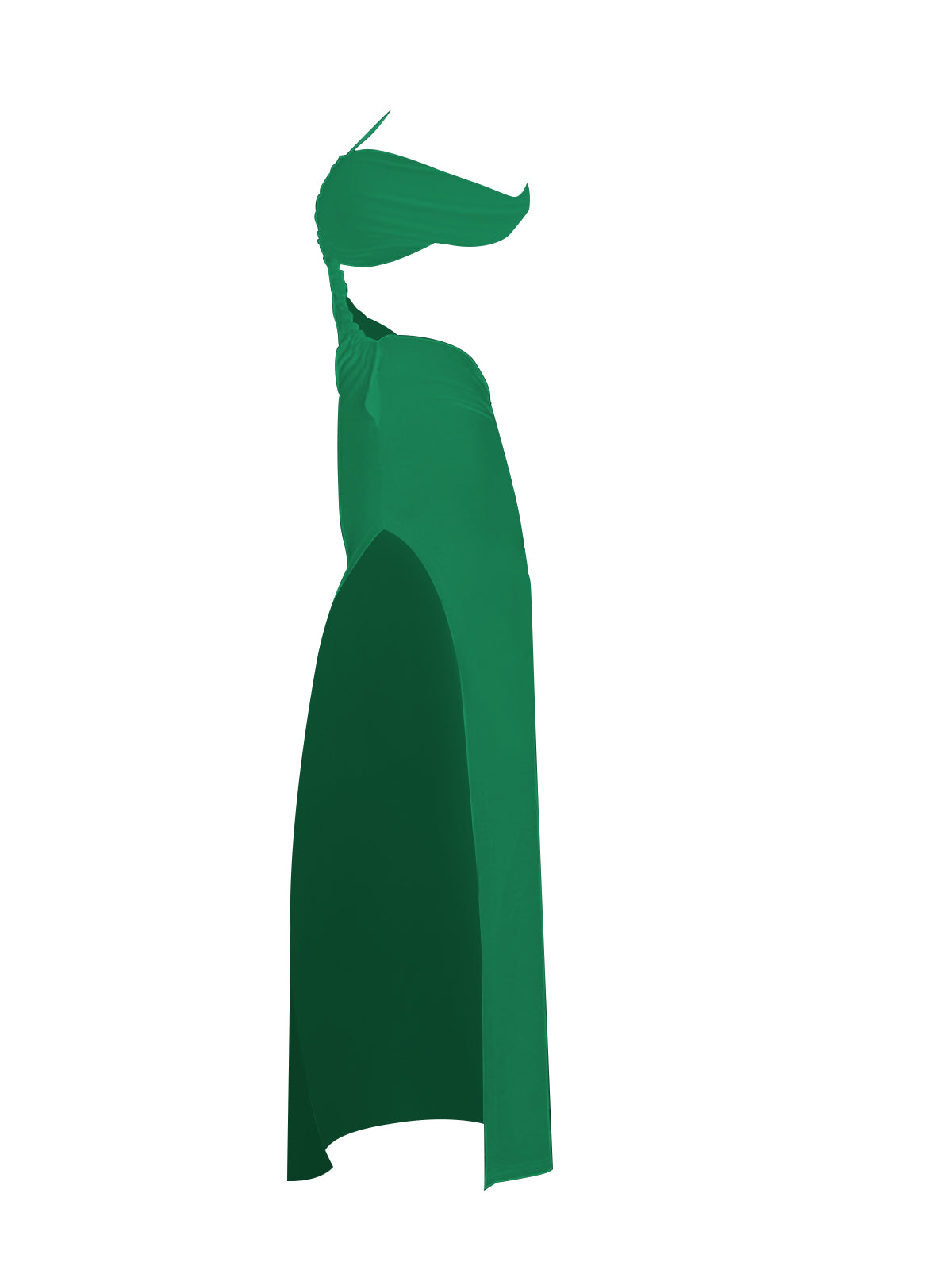 Berenice One Shoulder Cutout Maxi Dress In Green