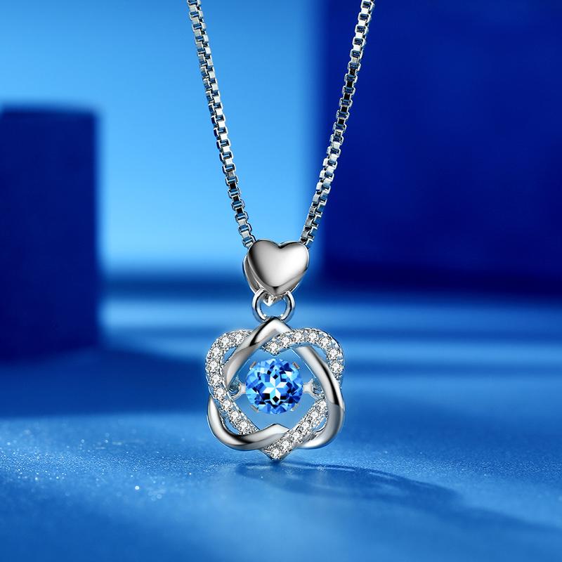 50% OFF🔥BEATING HEART BLUE CRYSTAL NECKLACE🔥BUY MORE SAVE MORE