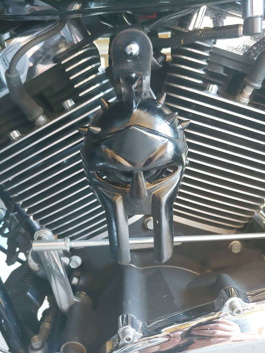 Custom Harley-davidson Horn Cover With 3D Gladiator Helmet